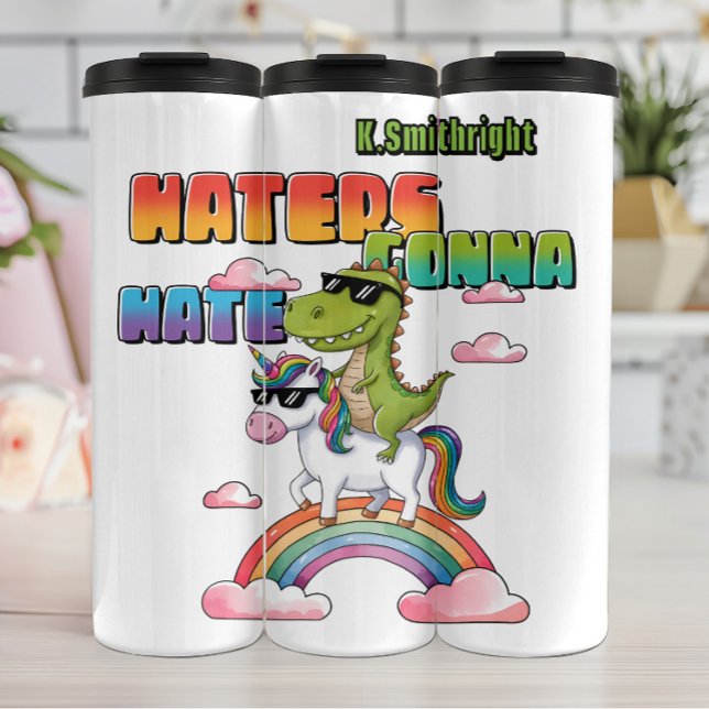 Termo Los odiadores odiarán los dinosaurios de Unicornio (Subido por el creador)