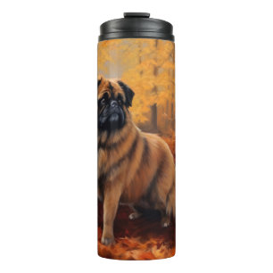 Termo Los pekingeses en otoño se inspiran en las hojas