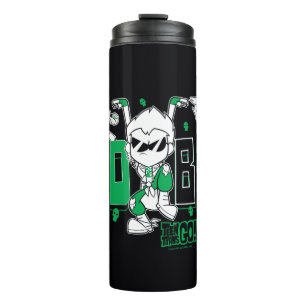 Termo ¡Los titanes adolescentes van! petirrojo, Cyborg,