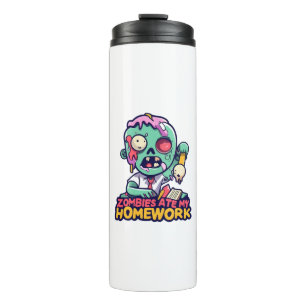 Termo Los zombies se comieron mi tarea