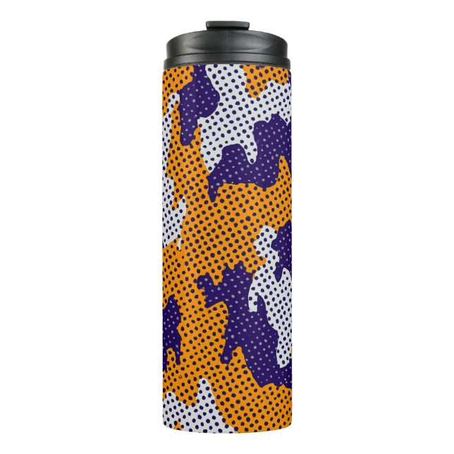 Termo Louisiana State Purple Gold Stylish Camo Pattern (Anverso)