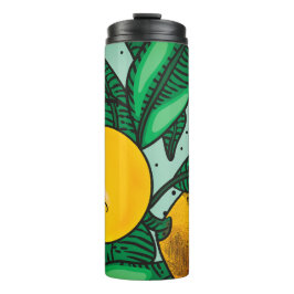 Termo Lovely Lemons Thermal Tumbler Full Wrap Design