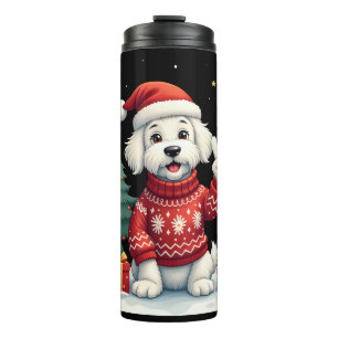 Termo Luces divertidas de Navidad de mano de la paz malt