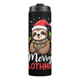 Termo Luces Divertidas de Navidad de Perezoso Feliz Navi
