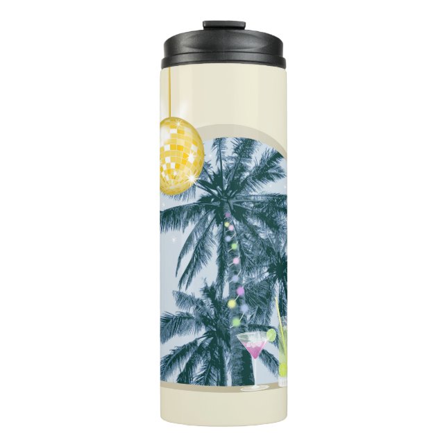 Termo Luces fiestas, cócteles y Discoteca debajo de las  (Anverso)