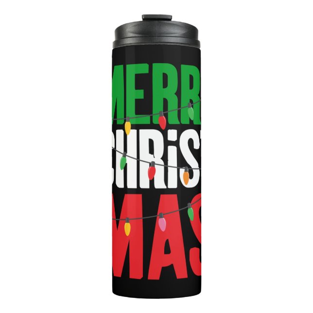 Termo Luces navideñas de Feliz (Anverso)