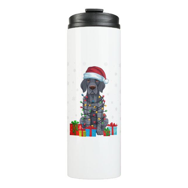 Termo Luces navideñas Santa German Shorthal Dog C (Anverso)