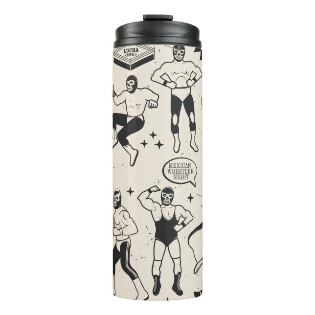 Termo Lucha libre: patrón de lucha mexicana (Anverso)