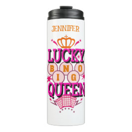Termo Lucky Bingo Queen /editable nombre