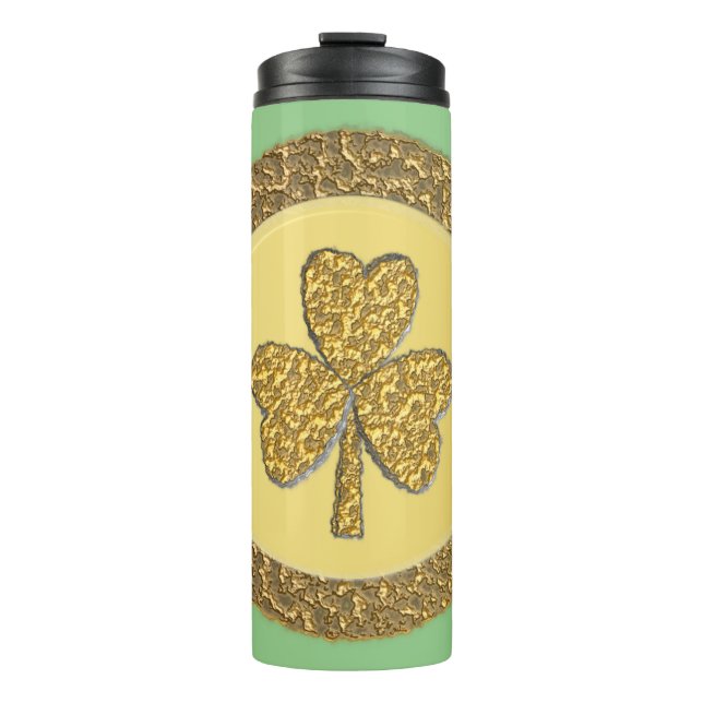 Termo Lucky Irish Shamrock Gold Coin (Anverso)