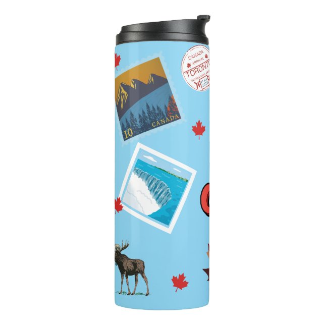 Termo Lugares de Canadá para ver orgullo canadiense colo (Rotado hacia la izquierda)