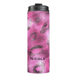 Termo Lugares de estampado de leopardo guepardo rosa y n