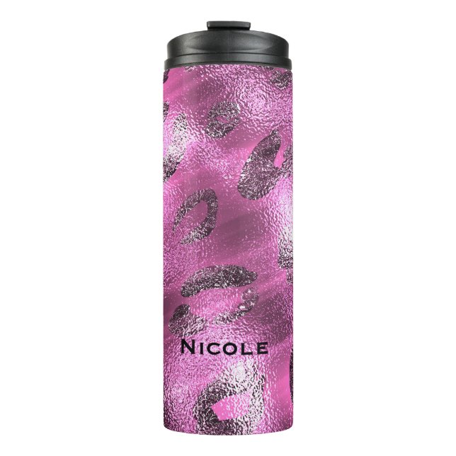 Termo Lugares de estampado de leopardo guepardo rosa y n (Anverso)