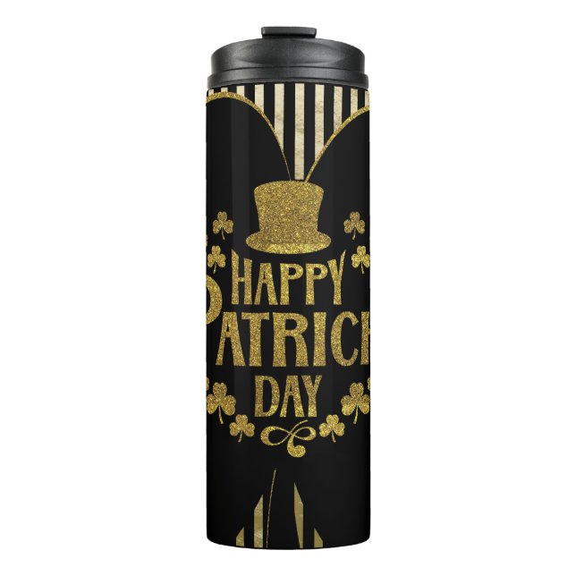 Termo Lujo Feliz Día de San Patricio, Tumbler Shamrock (Anverso)