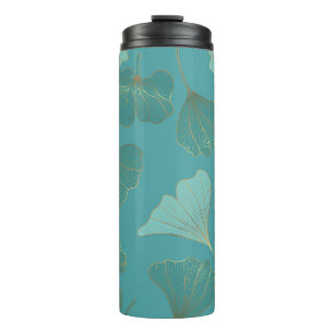 Termo Lujoso Ginkgo de oro, papel pintado.