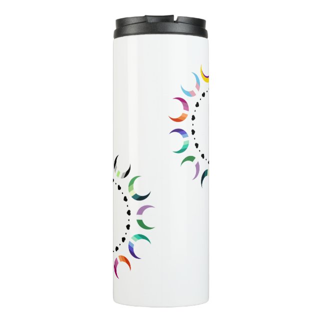 Termo Luna de Orgullo Creciente y Corazón Negro (Reverso)