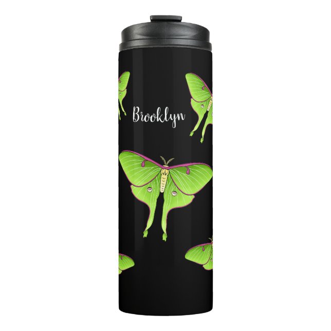 Termo Luna Moth cartoon illustration  (Anverso)