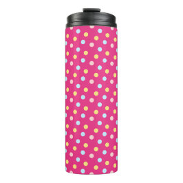 Termo Lunares con fondo rosa