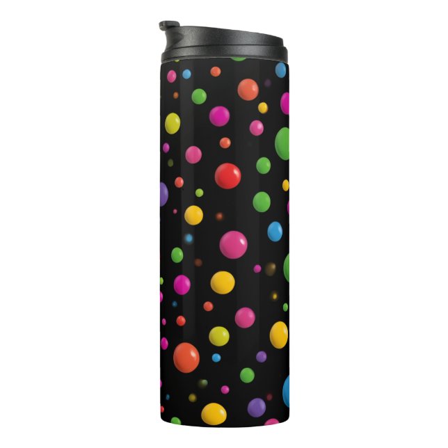 Termo Lunares Multicolores Brillantes (Rotado hacia la derecha)