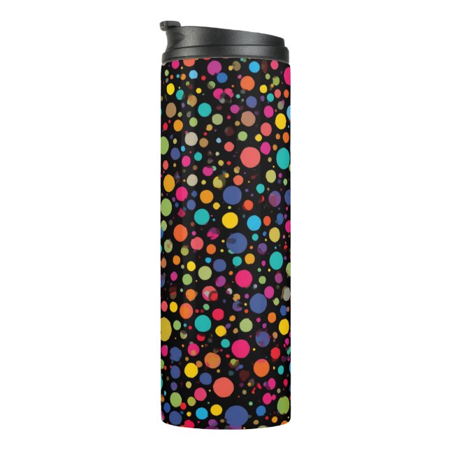 Termo Lunares Multicolores Brillantes (Rotado hacia la derecha)