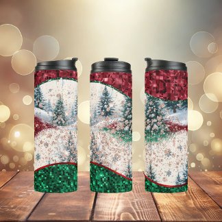 Termo Luxury Christmas Trees Tumbler