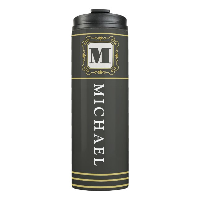 Termo Luxury minimal Modern monogram (Anverso)