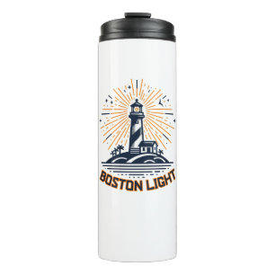 Termo Luz del Faro de Boston al Amanecer