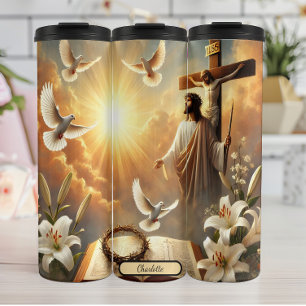 Termo Luz divina, escena de redención sagrada