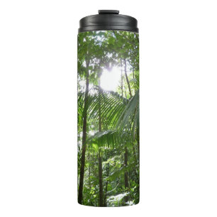 Termo Luz solar a través de la selva tropical con cubier