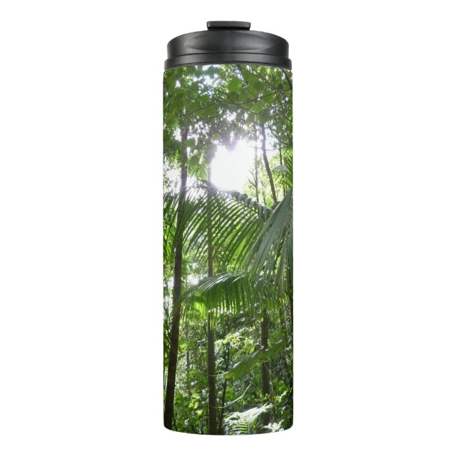 Termo Luz solar a través de la selva tropical con cubier (Anverso)