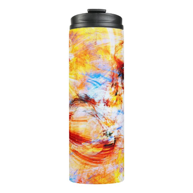 Termo Luz solar. Resumen arte brillante multicolor hermo (Anverso)