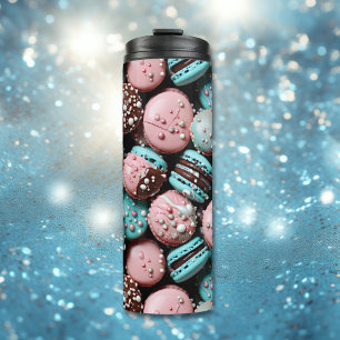 Termo Macarón rosa y azul con rociadores