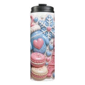 Termo Macarons Hinchados Torre Eiffel Francia Invierno 3