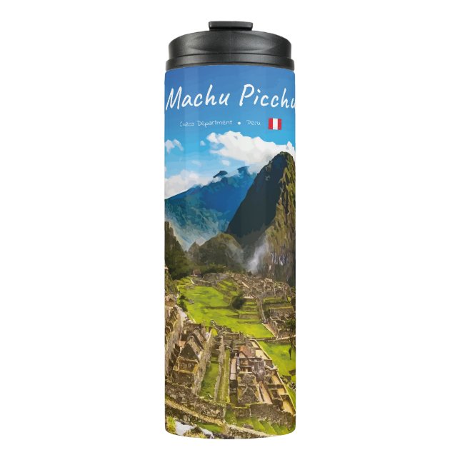 Termo Machu Picchu, Perú - Ruinas de la Ciudadela Inca (Anverso)