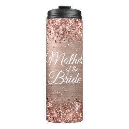 Termo Madre de la Novia Brillante Rosa Dorado Glam