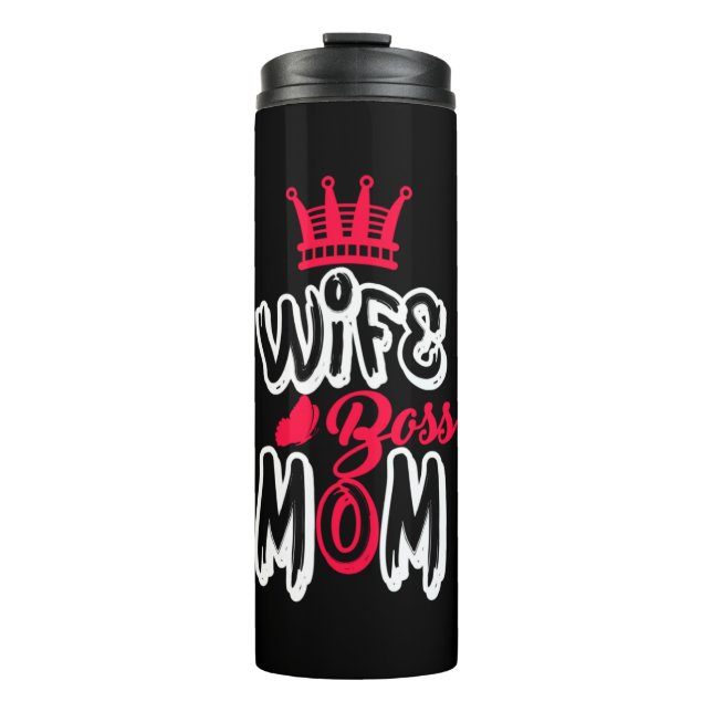 Termo Madre Esposa de arte Boss Mamá (Anverso)