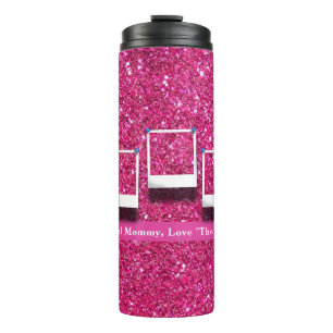 Termo Madre personalizada, madre, Collage de fotos, rosa