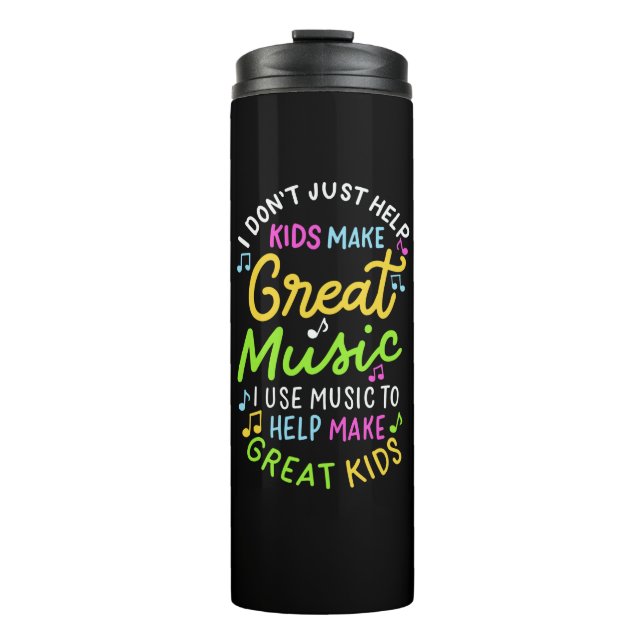 Termo Maestra de Música - Ayuda a los niños a hacer rega (Anverso)