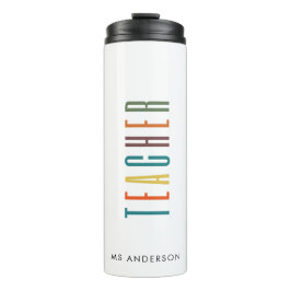 Termo Maestra de tipografía moderna y colorida