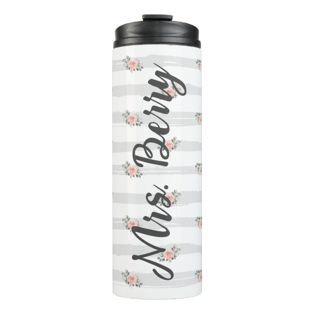 Termo Maestría Personalizada de Floral de Shabby Chic (Anverso)