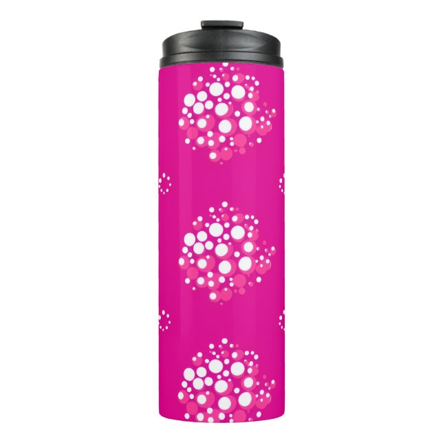 Termo Magenta Minimal Dot Pattern Design (Anverso)