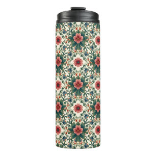 Termo Magia de flores boho - en tonos verdes y rosados