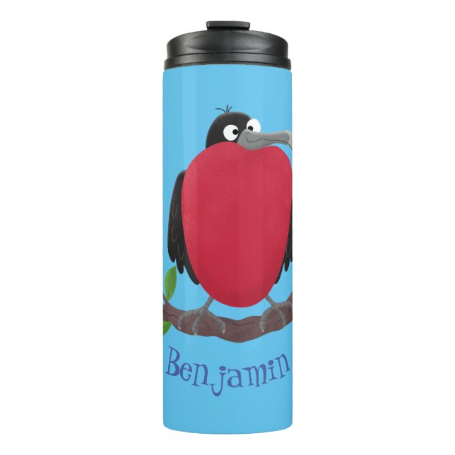 Termo Magnífico personalizado de pájaro fragata (Anverso)