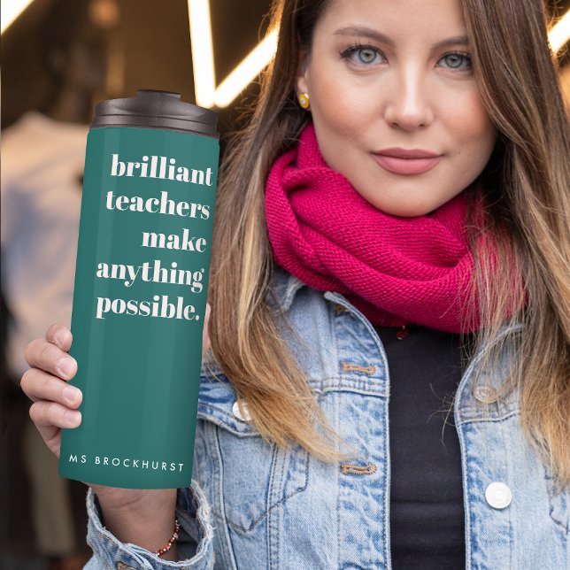 Termo Magnífico profesor moderno de diseño verde (Subido por el creador)