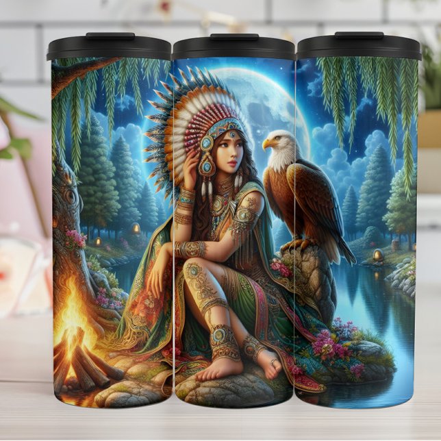 Termo Maiden y Águila Guardiana, nativos americanos de l (Subido por el creador)