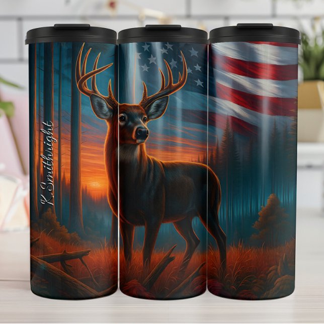 Termo Majestic Buck American Flag Sunset (Subido por el creador)