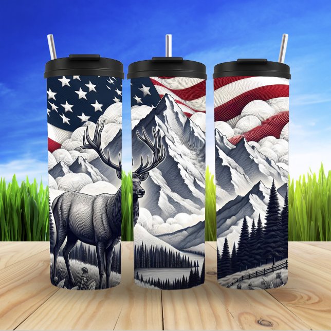 Termo Majestic Elk in Patriotic Wilderness (Subido por el creador)