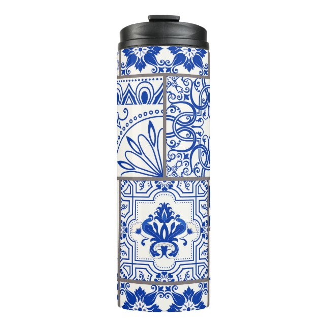 Termo Majólica victoriana: Patrón de mosaico de mosaico  (Anverso)