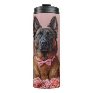 Termo Malinois Belga con Rosas - Día de San Valentín 