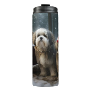 Termo Malti tzu Adorno de Navidad con Trineo Nevado